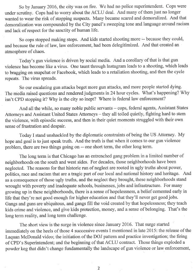 mtarm's tweet photo. Page 2 of 5 of open letter released by now-x US Attorney Zach #Fardon after resigning Mon from #Chicago job https://t.co/THN3z1jr5O
