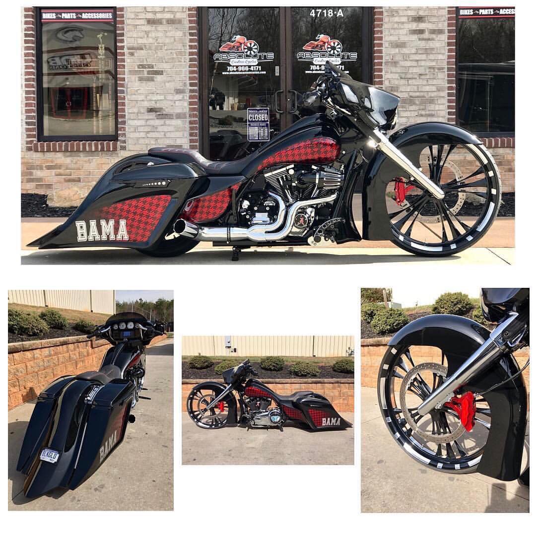 704ThaMailman's tweet photo. BAMA bike that we just finished for a customer. #absolutecustomcycles #RollTide #Alabama #harleydavidson #dbranddesigns #custommotorcycles. https://t.co/KfwaivAFsV