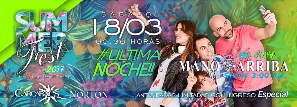 micastrupeni's tweet photo. Nos despedimos bien!! #SABADO18 #UltimaNoche Anticipadas a la venta en toda la zona! @ManoArriba_  en vivo 3:00 AM https://t.co/yYUTD2798X