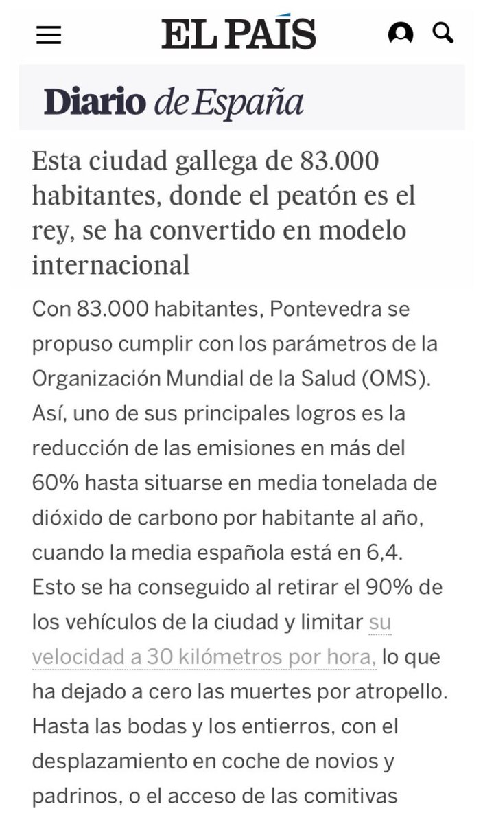 En Pontevedra, España, #VisionCero es una realidad, con cero muertes por atropellamiento. politica.elpais.com/politica/2017/…