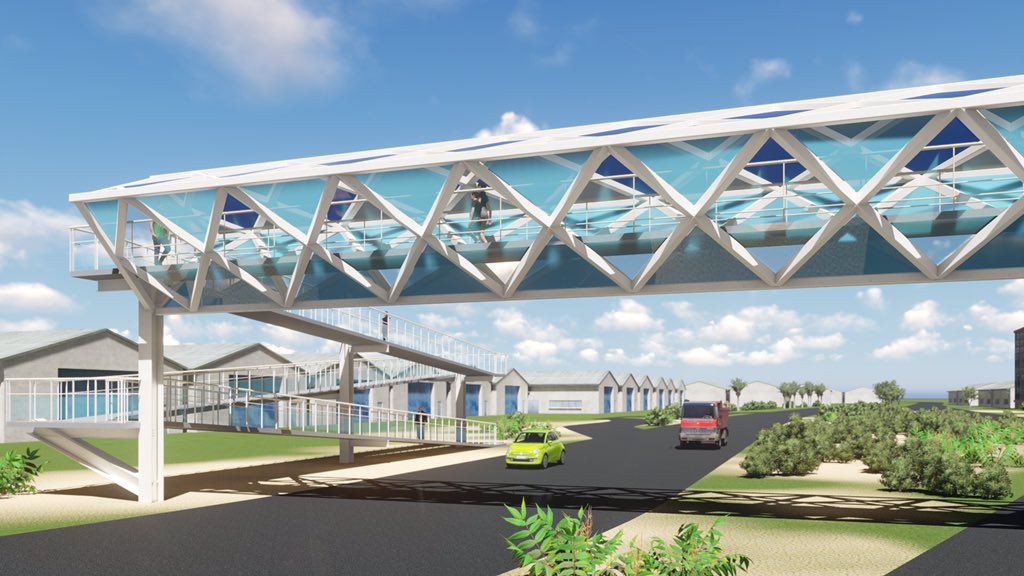 ChrisDaes's tweet photo. Este es el puente peatonal hecho en vidrio y aluminio para cruzar la circunvalar en @TecnoglassSA    Las flores 🌺 moderna ❤❤ https://t.co/3bfC0nM95R