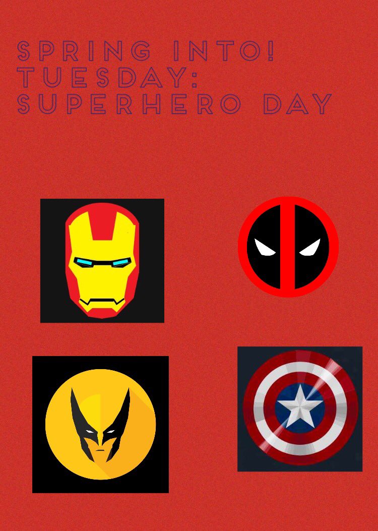 AtwaterFalcons's tweet image. Do you have a favorite superhero? Or maybe a favorite action movie? Be a superhero for a day tomorrow!! #SpringWeek #FalconStrong