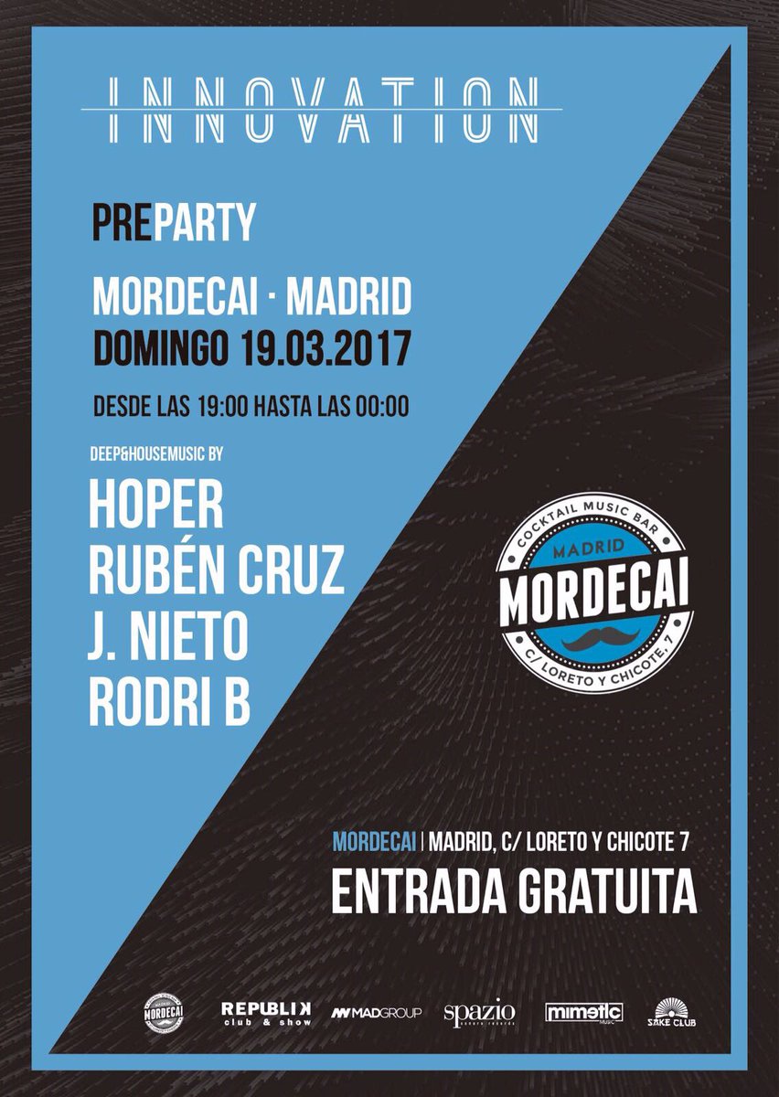 #innovation #preparty @mordecaimadrid #Madrid #malasaña #GranVia