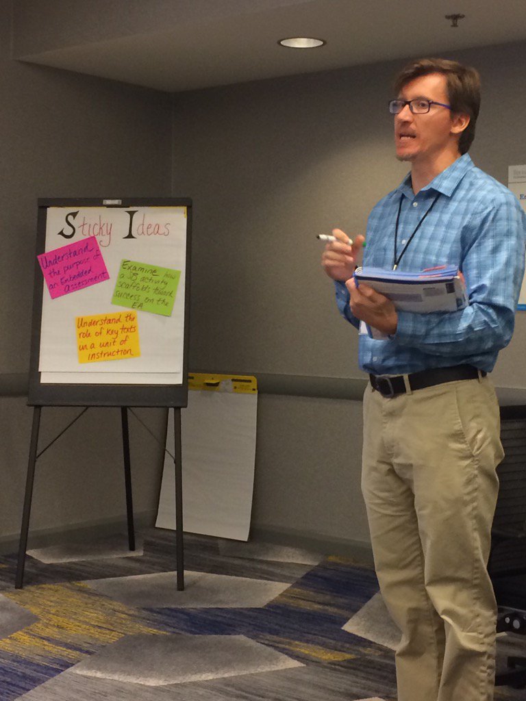 Nathan promoting best instructional practice - making key ideas "stick" for participants! #SBNationalFaculty