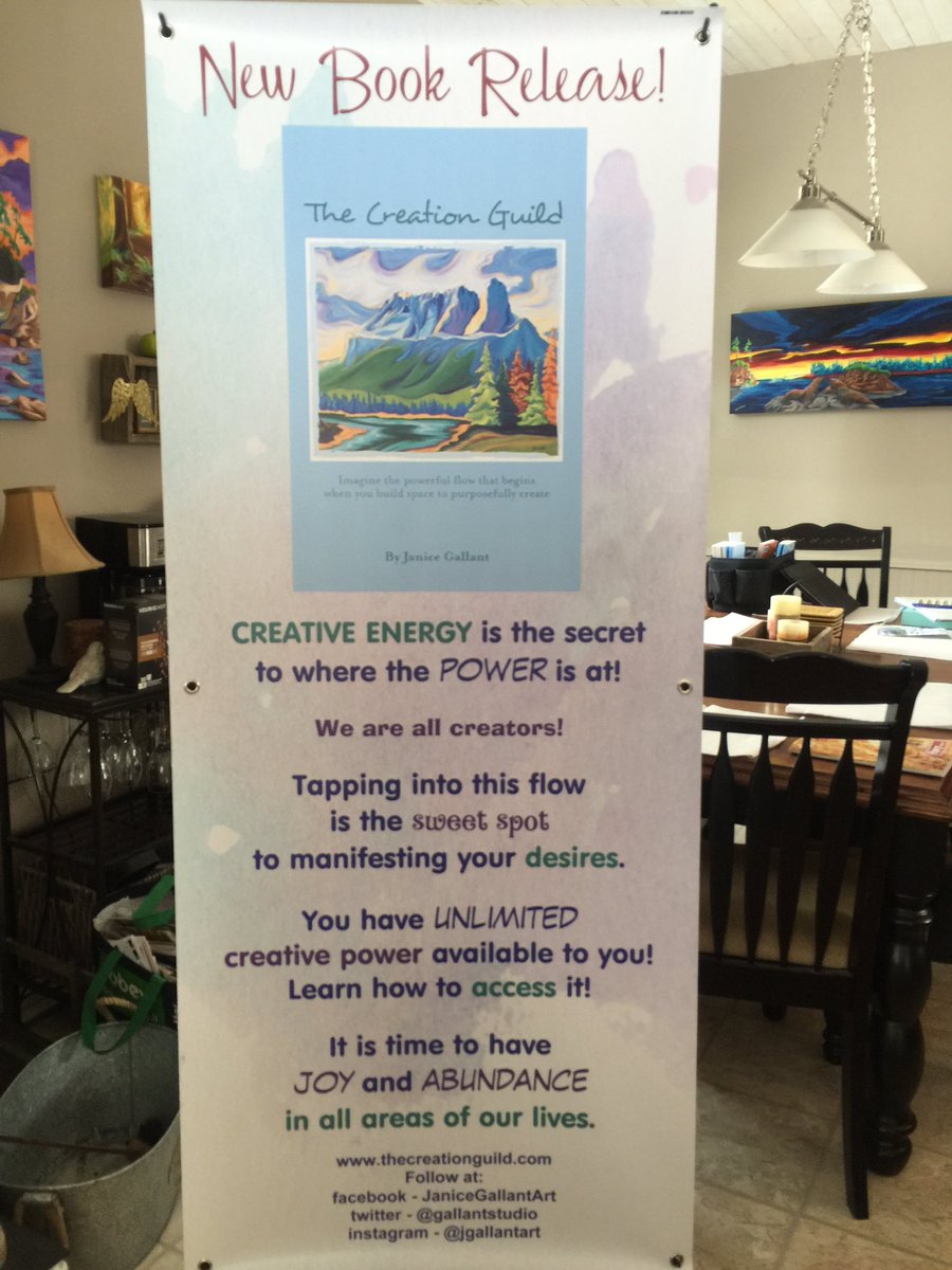 gallantstudio's tweet photo. Promo banner has arrived! Just in time for first events this week #bookrelease #selfhelpbooks #lawofattraction #happiness #thecreationguild https://t.co/0XueXPOaX6