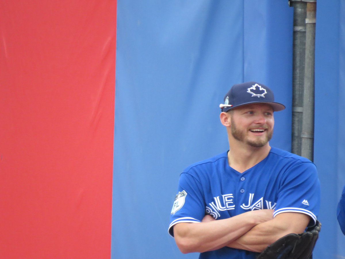 biggles14's tweet photo. #JD today was at his best, crushing towering home runs and chatting all over the field today. #MVP20 #BlueJays #ST2017 #Favorite 🐨 https://t.co/28SrWEYjdh