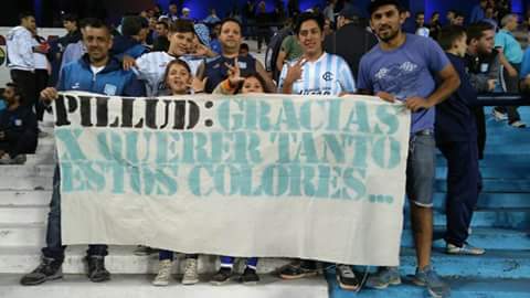 " Gracias por querer tanto estos colores " 
Bandera que estuvo presente el domingo en el Cilindro para <a href="/ivanpillud_4/">Ivan Alexis Pillud</a>  .
