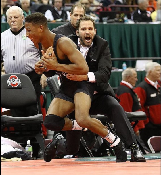 Carrchamp's tweet photo. I'm truly blessed ! jumping in my dads arms and getting taken down by McLemore right after my finals are moments I will never forget ! https://t.co/YiTE06An9x