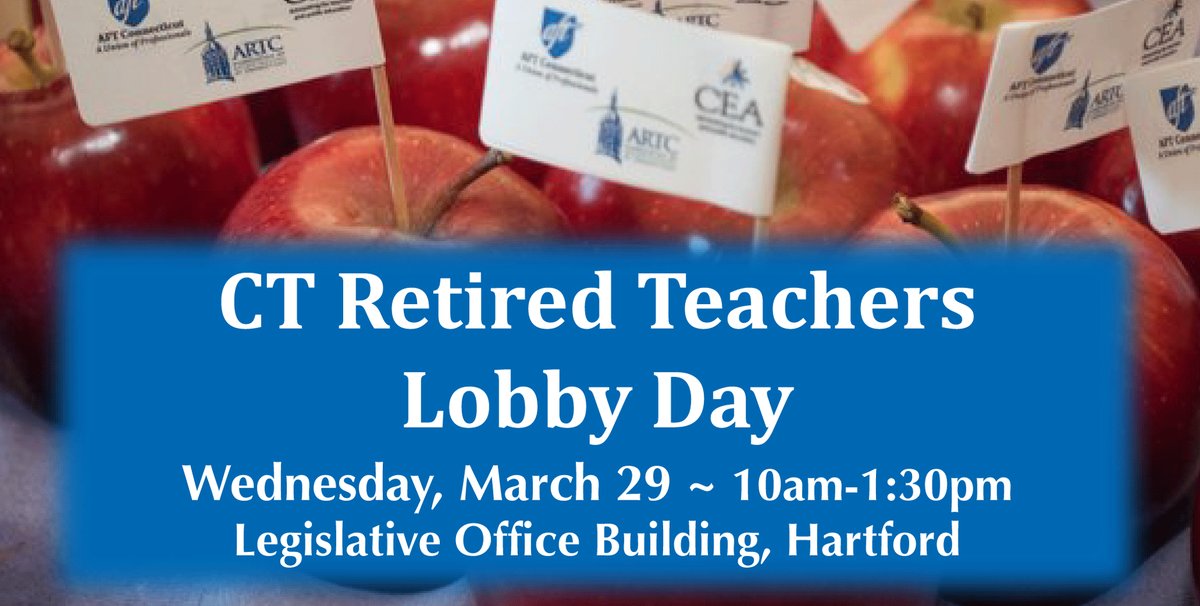 AFTCT's tweet photo. Retired #union members: join @ARTConnecticut, @CEANews to advocate for #PublicEd professionals' #RetirementSecurity: https://t.co/4geyNeRmT7 https://t.co/XDvoMqpSvJ