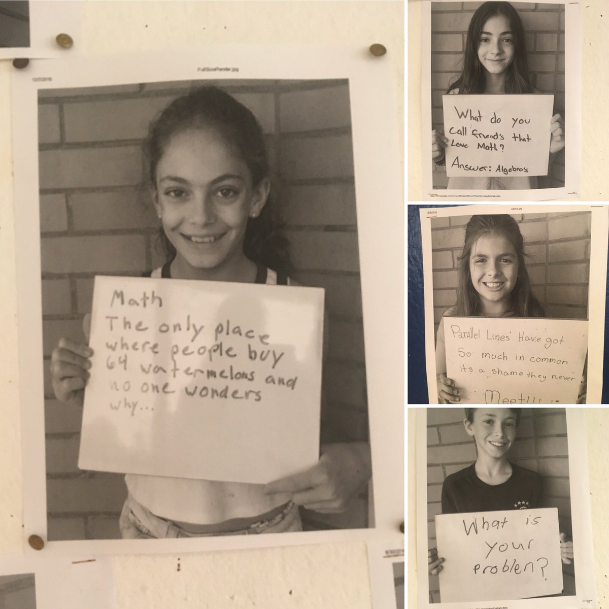 SmiffyDeTeacher's tweet photo. Grade 6 #Maths being cute with math quotes! @GradedBR #GradedMS #MSRocks #teachers #education @Robertoderizans @RichBoerner https://t.co/3QByuJLHI8