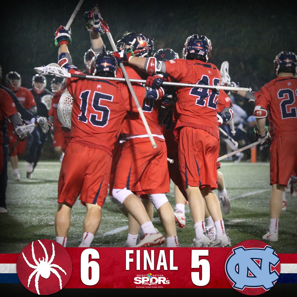 SpiderMLAX's tweet image. SPIDERS WIN! Down go the national champs! #OneRichmond
