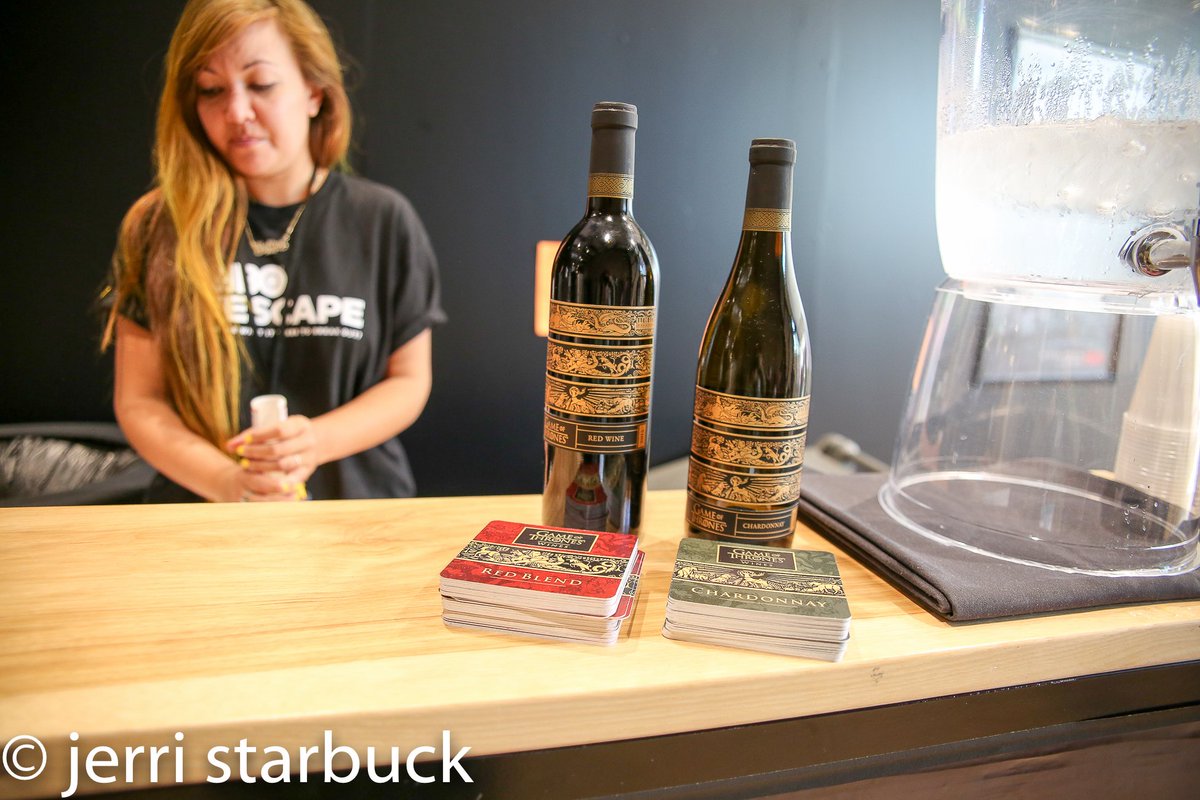 Austin101blog's tweet photo. The @GameOfThrones #wine is quite good! #HBOTheEscape #sxsw #Austin #film #festival #GameofThrones #hbo @HBO #vino https://t.co/cguY15yvHo