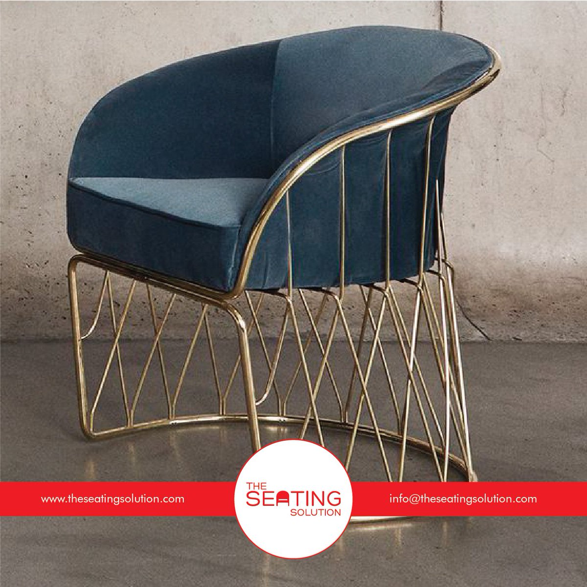 theseatsolution's tweet image. How many 'likes' for this modern blue chair with brass structure?
#Innovative #Chair #Design #Modern #Furniture