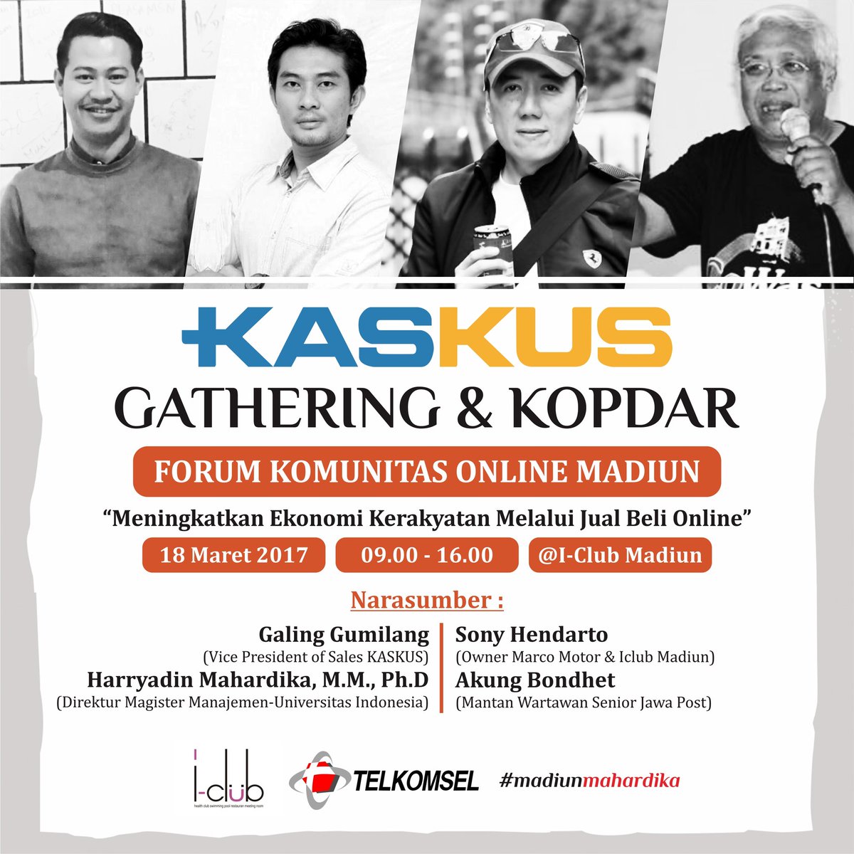 Gathering &amp; Kopdar 
Forum Komunitas Online Madiun
18 Maret 2017, I Club Madiun