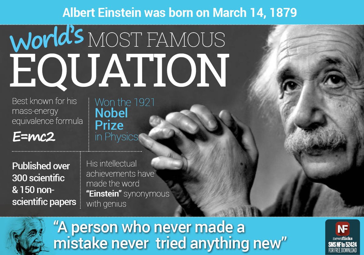 Oh it's a (Pi day )
3-14 
happy birthday Sir Albert Einstein
'Imagination is more important than knowledge'
#HappyBirthdayEinstein 🎂