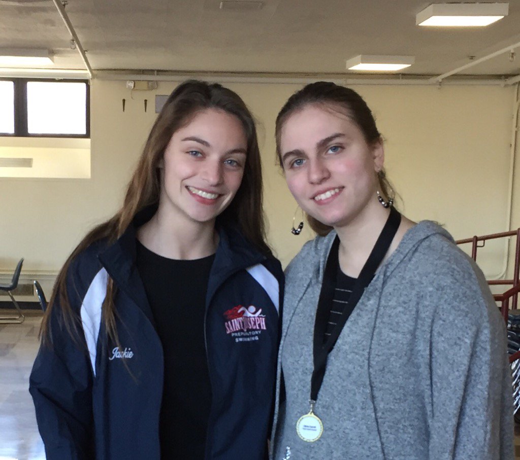 matignonswim's tweet photo. 4 year matignon swimmer Olivia Carroll &amp; 3 year SJP swimmer @jackiejoyce_ @MatignonSports @SJPAthletics1 https://t.co/gt19mNIvF8
