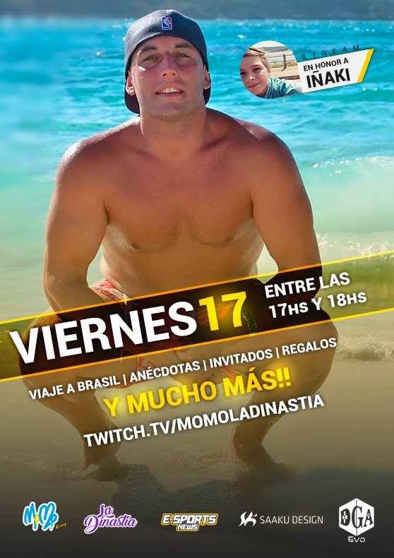 eSportsNewsARG's tweet photo. ESTE VIERNES VUELVE @momorelojero CONTANDO SOBRE SU VUELTA DE BRASIL, Y HACIENDO HOMENAJE A "IÑAKI" 

https://t.co/3vqZBD7qmY https://t.co/5BWX9xnSXn