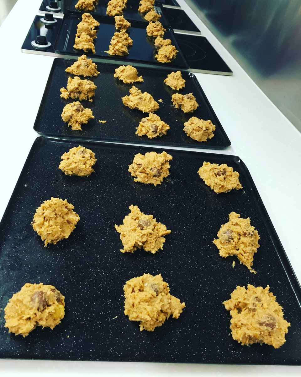 My #peanutbutter #cornflake and #coconut #cookies layed out and ready to be #baked Made with <a href="/flora/">Flora</a> #florabuttery