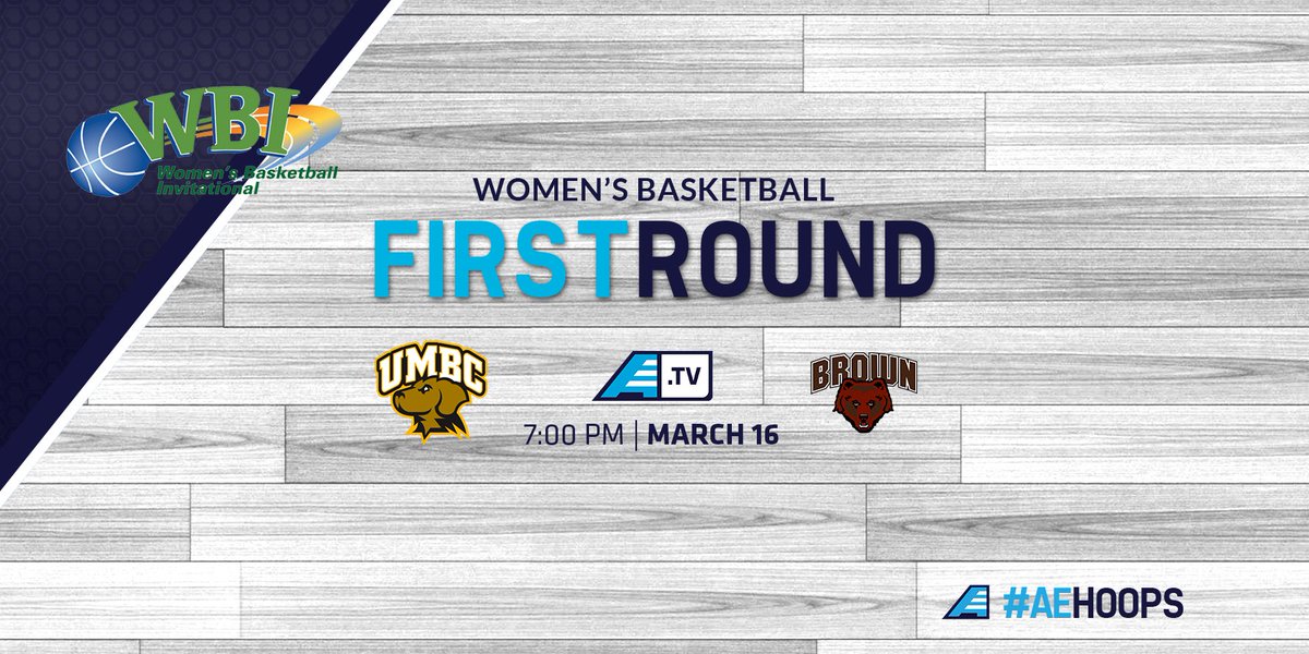 AmericaEast's tweet photo. WBB | @UMBCwbb will host Brown on Thursday in the @PostseasonWBI on Thursday at 7 PM on #AETV! https://t.co/ALYRJnL9PT