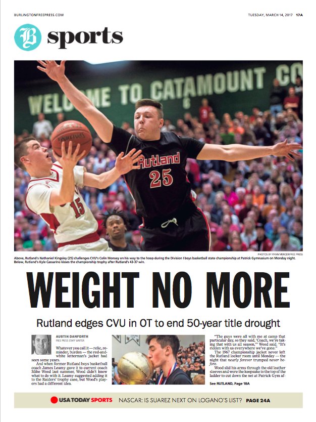 eadanforth's tweet photo. My gamer --> Rutland edges CVU in OT thriller for 1st #vthshoops title in 50 years https://t.co/qCzaaKb1M1 via @bfp_news #vtplayoffs https://t.co/jTJ818dHHb