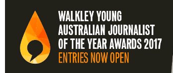 Entries open for the 2017 Walkley Young Australian Journalist of the Year Awards.  bit.ly/1FNv1LM