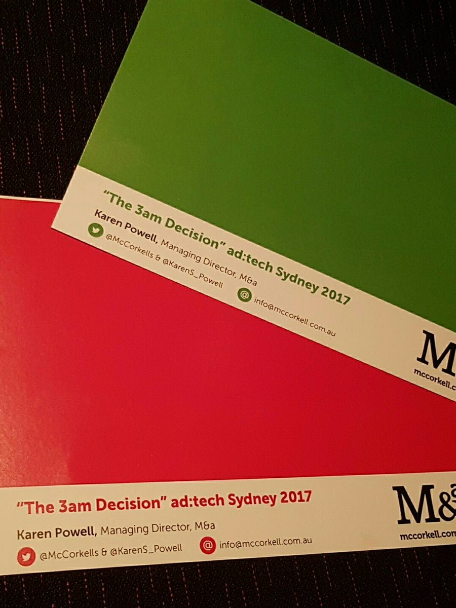 Ready and excited for my #adtechSYD presentation at 3:40pm in the Attention Stream. What decisions do you make at 3am?