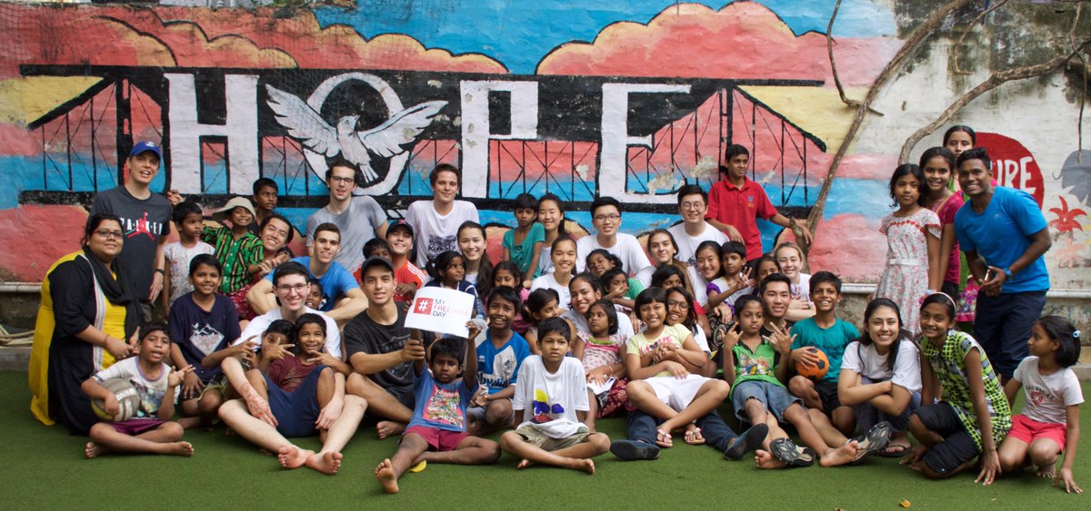 The students of Future Hope in Kolkata and <a href="/HKIS/">Hong Kong International School</a> support #MyFreedomDay to end human trafficking. <a href="/PatrickHurworth/">PHISB</a>