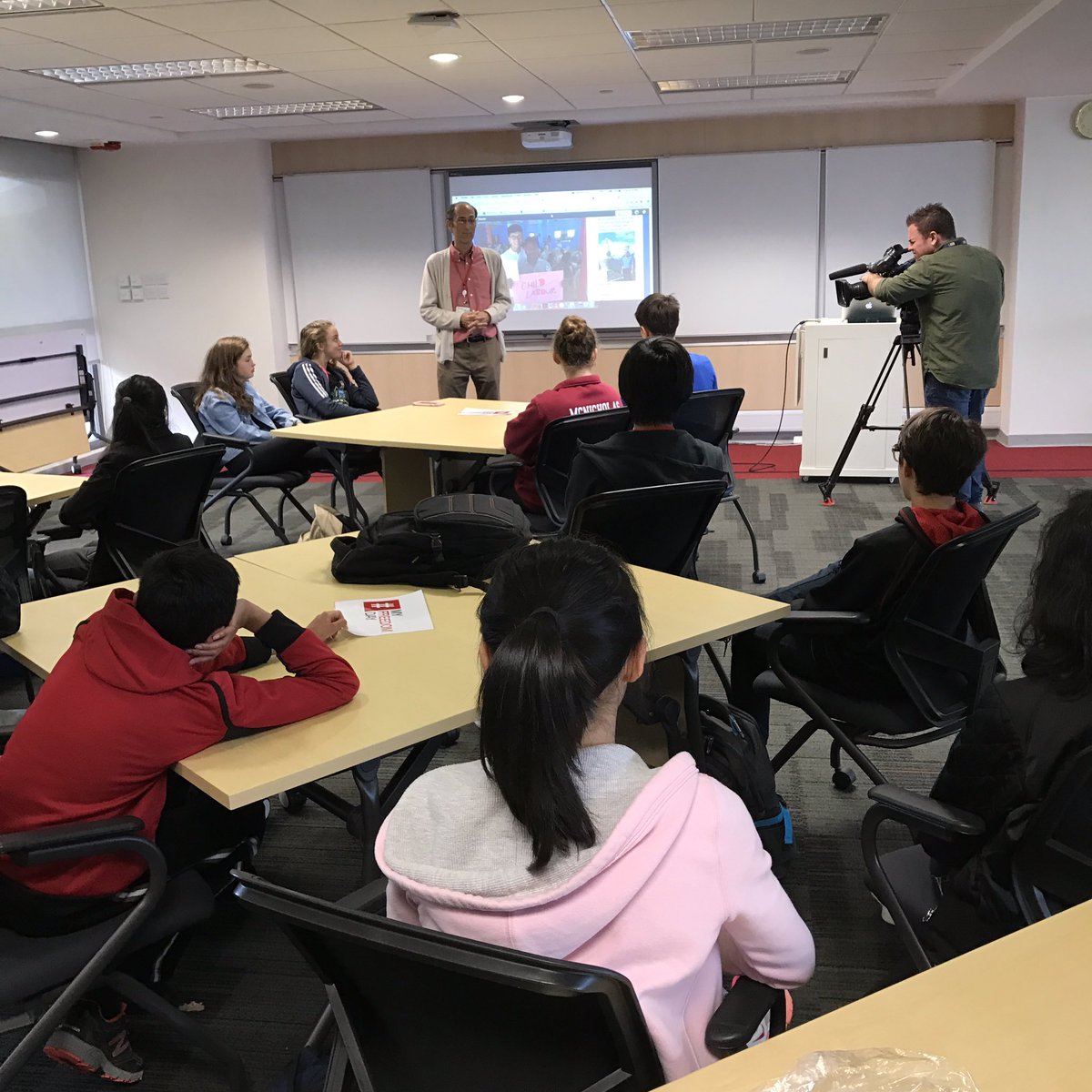 Students in Hong Kong discuss the value of freedom &amp; raise awareness to #endslavery. #MyFreedomDay ht <a href="/PatrickHurworth/">PHISB</a>
