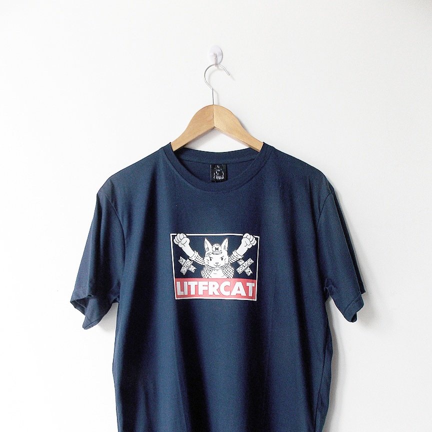 airbackstore's tweet image. T-Shirt, Littlefriendscat "CAT TS#2" Navy, Available in our store. IDR 125.000,- #airbackstore #airback