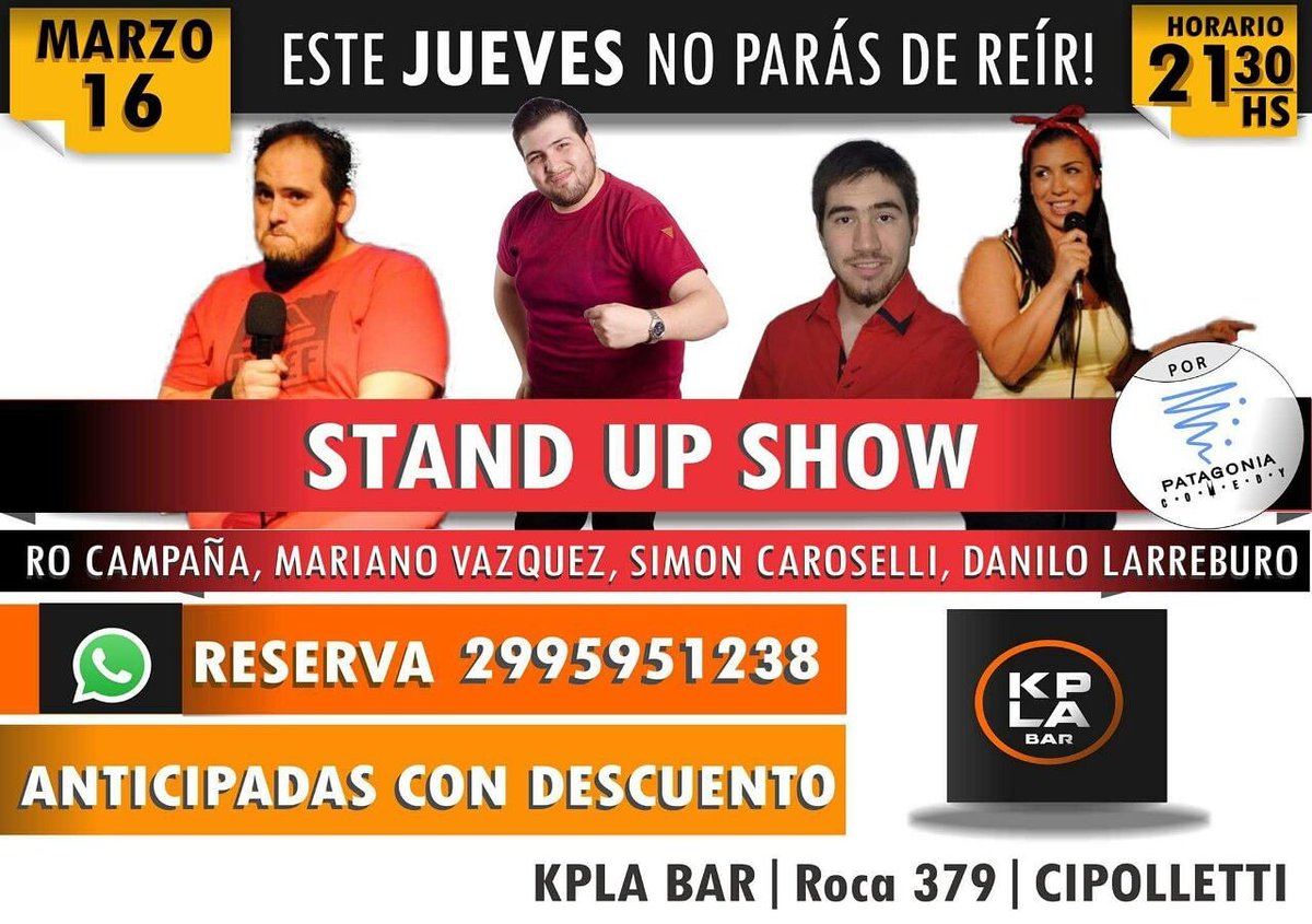 mvstandup's tweet photo. @FedeCyru Master! Nos harías el aguante y nos das RT Para el show de este jueves??? Abrazo de macho que no pierde la ternura! https://t.co/v5jUyCkPRY