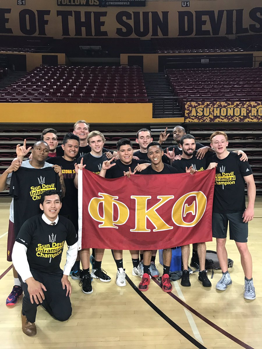 PhiKappaThetaAZ's tweet photo. Couldn't have asked for a better season. Our brothers gave it their all and we came out on top. Good game @KSigASU https://t.co/iIeRXqKxs0