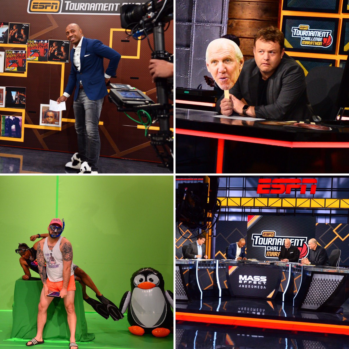 ESPNImages's tweet photo. Nice slippers @RealJayWilliams #tournamentchallenge #BracketTips #marchmadness #StayAwake https://t.co/Z1TBNy9rFl