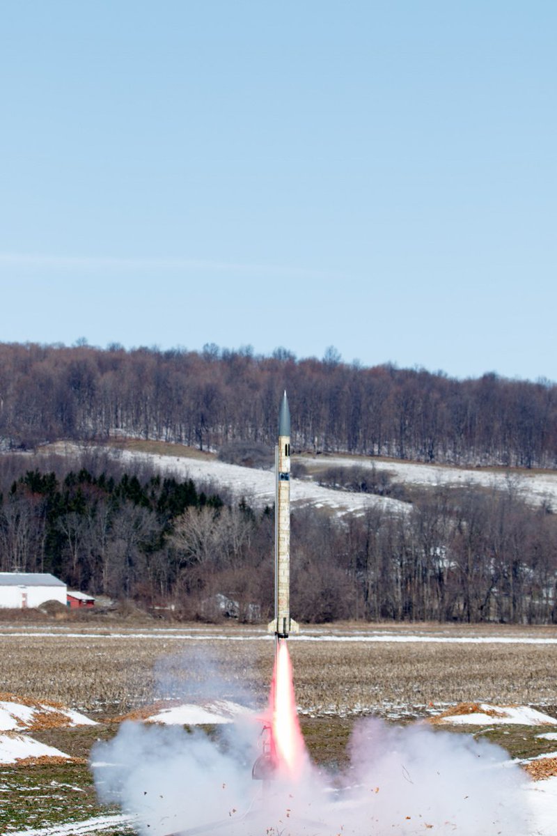 CRT continuing the semester with a blast: a successful Full Scale Launch! #CornellRocketry #FullScaleLaunch #Ezra #CRT