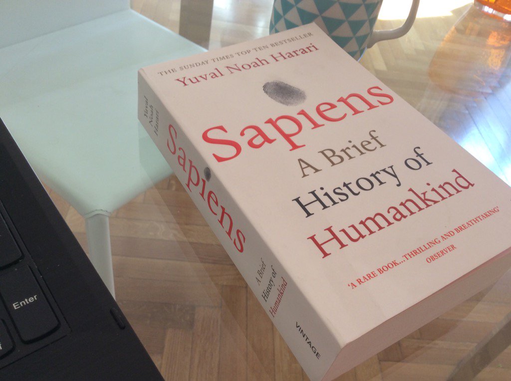 AntoInt's tweet photo. Just got this. First lesson? How amazing if we could all emulate Yuval Harari's clear, engaging style #contentwriter https://t.co/zYBBmgNIkD