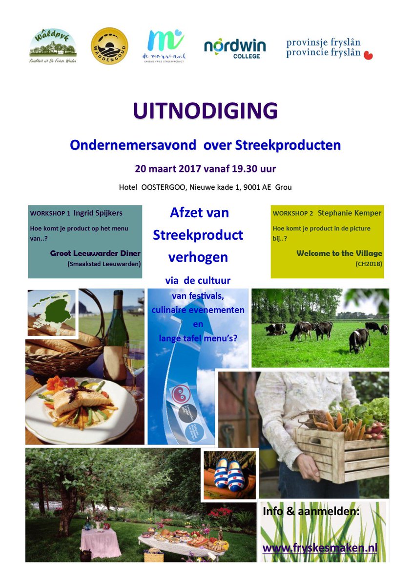 FrieseLiefde's tweet photo. Hallo #ondernemer in #streekproducten: op welke workshop #stem jij om je afzet te verhogen? https://t.co/YsGHUpCW9C https://t.co/UdeN7C2MxK