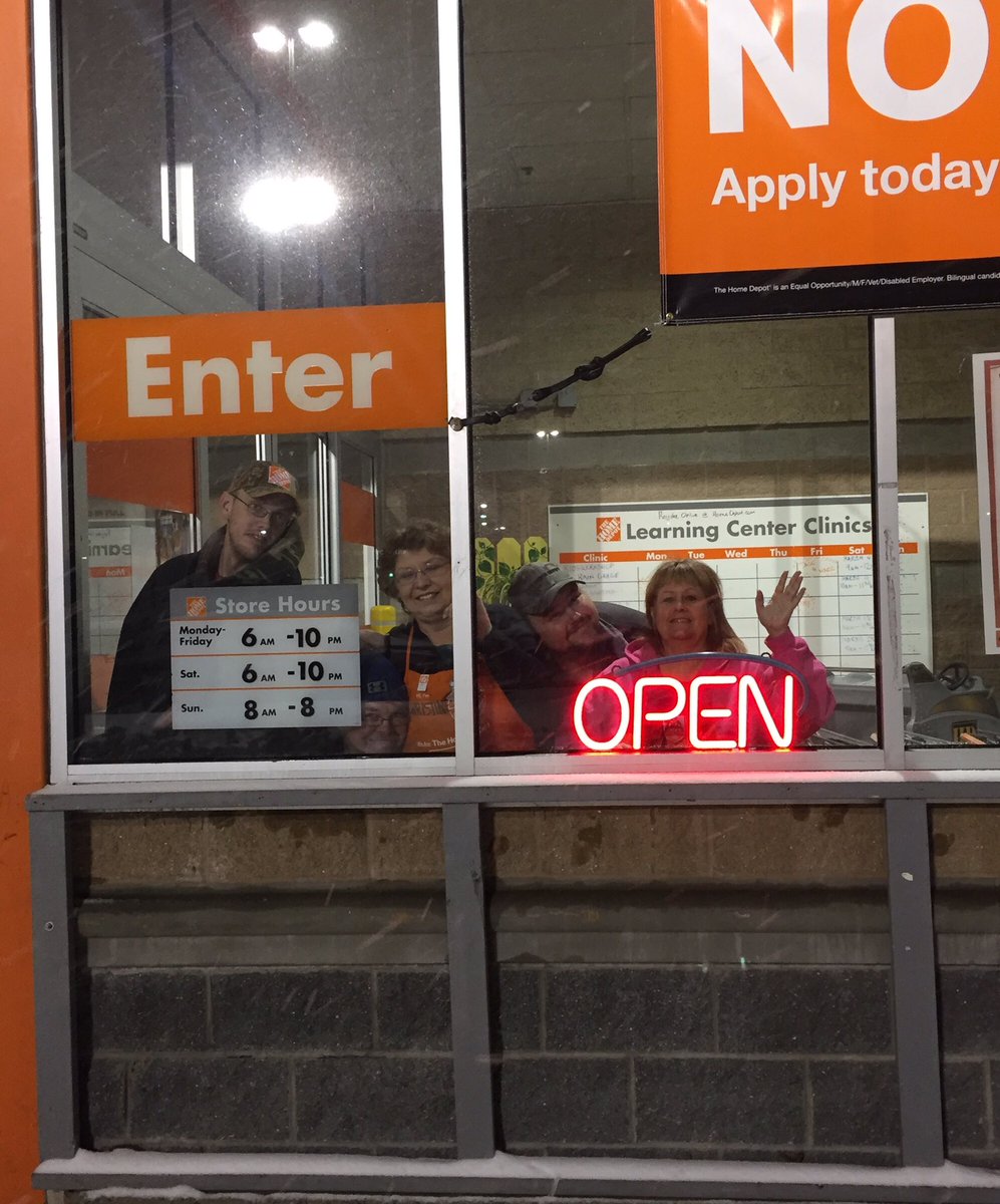 Hagerstown Home Depot O.P.E.N for business. We've got Salt, and Shovels! <a href="/TonyMazzola1/">Tony Mazzola</a> <a href="/Hall__Jon_Hall/">Jon Hall</a> <a href="/stephgrodsky/">Stephanie Grodsky</a>