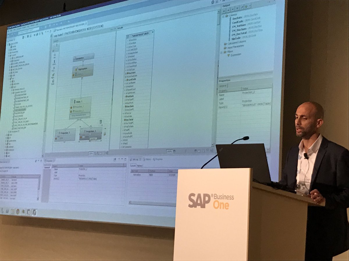 GianluigiTweet's tweet photo. At #smbsummit2017 @HaimPaniri goes deeper and deeper into the #SAPHANA modeling tools. Great content for all #SAPBusinessOne #sappartners !! https://t.co/nDUMWocJIP