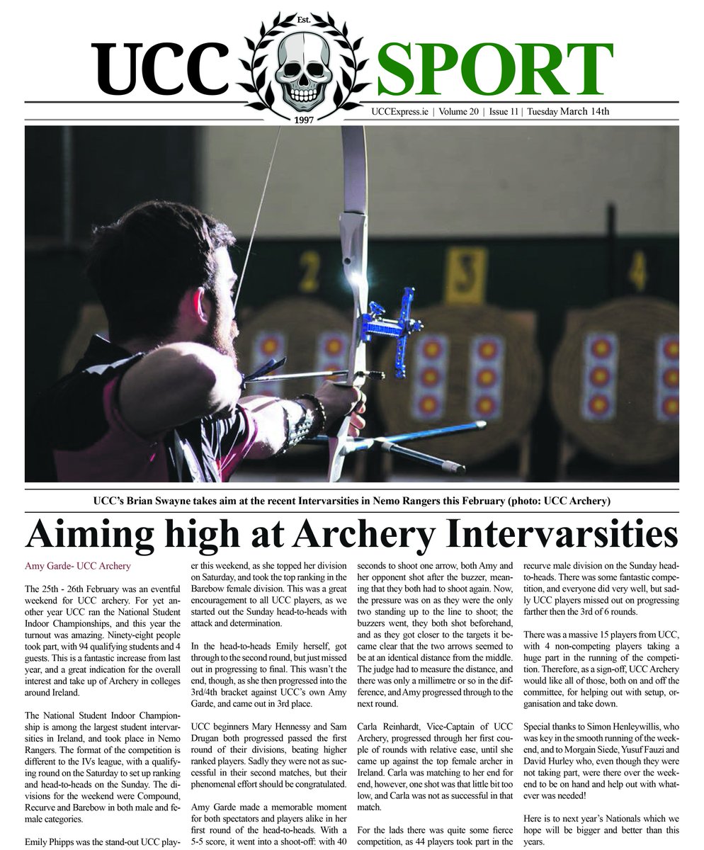 UCCExpress's tweet photo. Latest edition of the #UCCExpress is out today! Check out the preview of the front & back pages. Available on campus throughout the day https://t.co/ty2tM9t94J