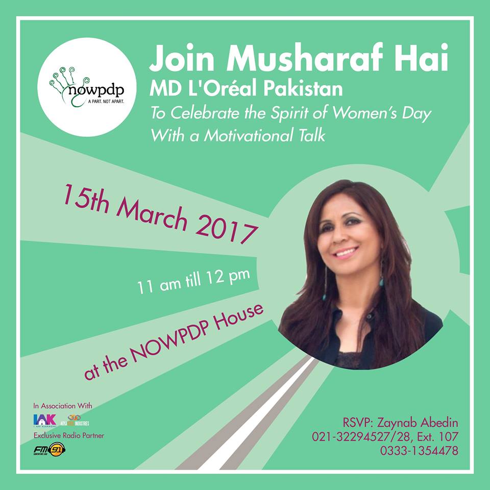 LamudiPk's tweet photo. Ms. Musharaf Hai, MD @LorealPak for #WomensDay2017!
#partners @iamkhiofficial ,@aghasteelindustries &amp; @FM91_official https://t.co/u9l5bO9m2s