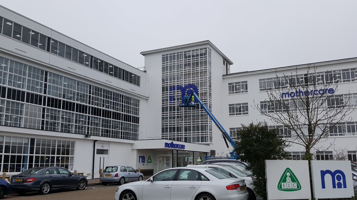 A massive mothercare logo in progress for <a href="/mothercareuk/">Mothercare UK</a> in #Watford