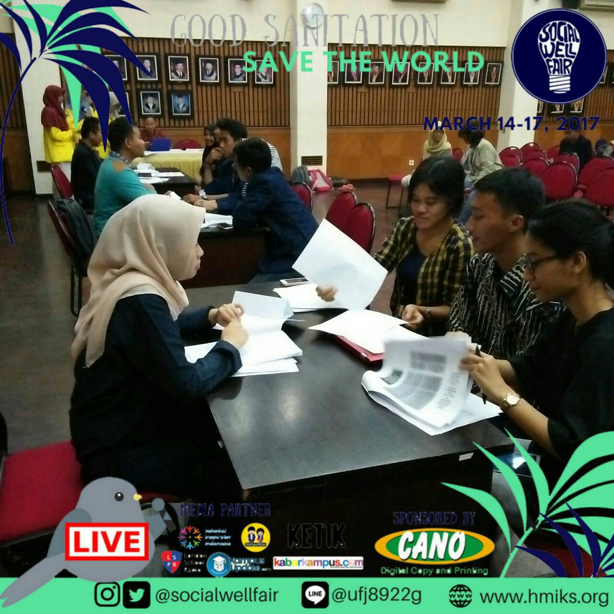 Hai semua!

Sedang berlangsung konsultasi proposal program dengan tema "Sanitasi dalam Upaya Meningkatkan Kualitas Hidup Manusia". 
(1/2)