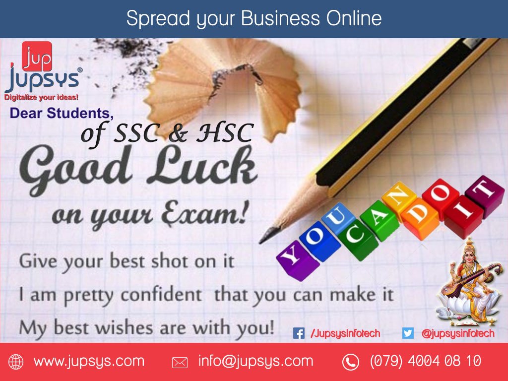 jupsysinfotech's tweet photo. Don't take tension, you will get your #destination.
Wishing you best of luck to all #SSC &amp; #HSC Students - wishes by #jupsysinfotech #jupsys https://t.co/5w0Wp0BHUn