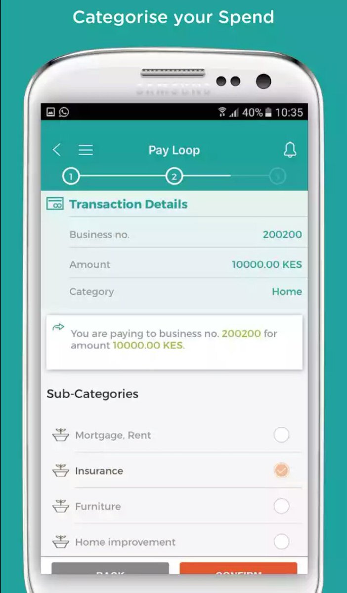 LOOP_KE's tweet photo. Loop gives you the ability to categorize your expenses using the personal management tool. Download Loop today. #LoveLoop #unbankyourself https://t.co/8e1yzRZTVW