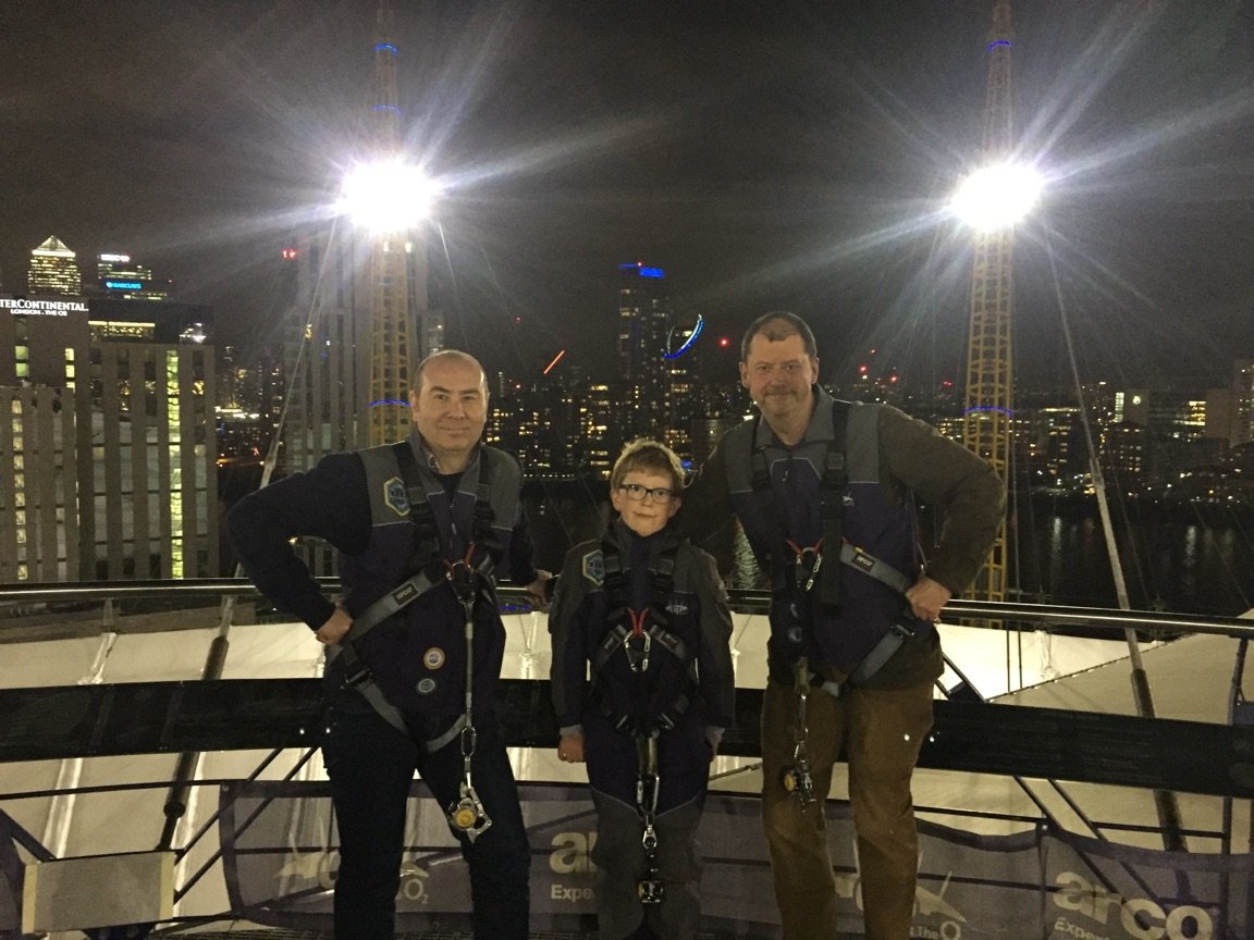 suzywalls's tweet photo. Happy 11th Luther #007Trials! #topoftheO2 #notquiteSydneyHarbourBridge #WeloveLondon #birthdaytreat https://t.co/Y8E7jMuPTT