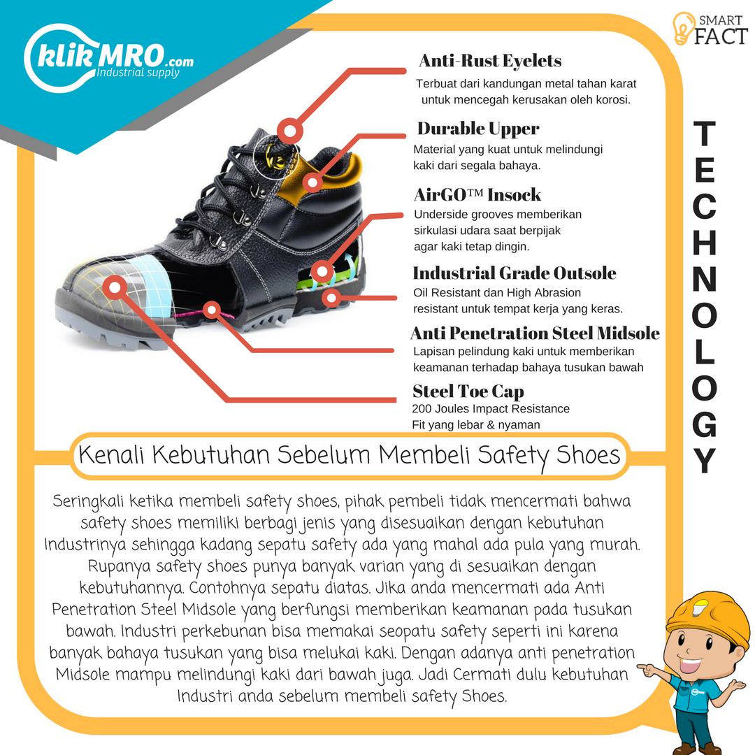 klikmro's tweet photo. #SmartFact Safety Shoes dari KlikMRO!
#TechnoLounge #Safety #Shoes #Industrial https://t.co/39FUwUKnIc