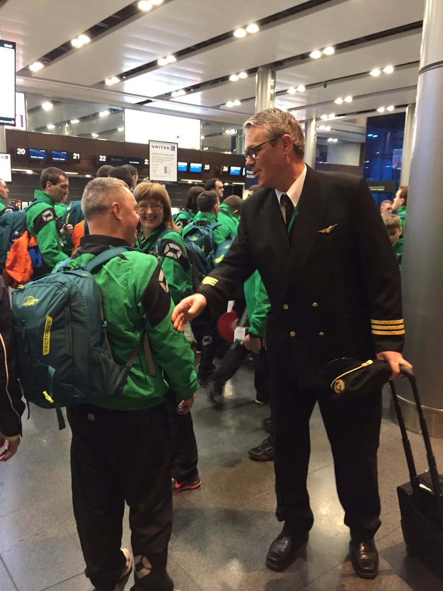 HenryMcKean's tweet photo. Waving goodbye to loved ones taking part in the @SpecialOlympics winter games in Austria @DublinAirport @BreakfastNT @AerLingus @SOIreland https://t.co/g7p8iH5YkJ