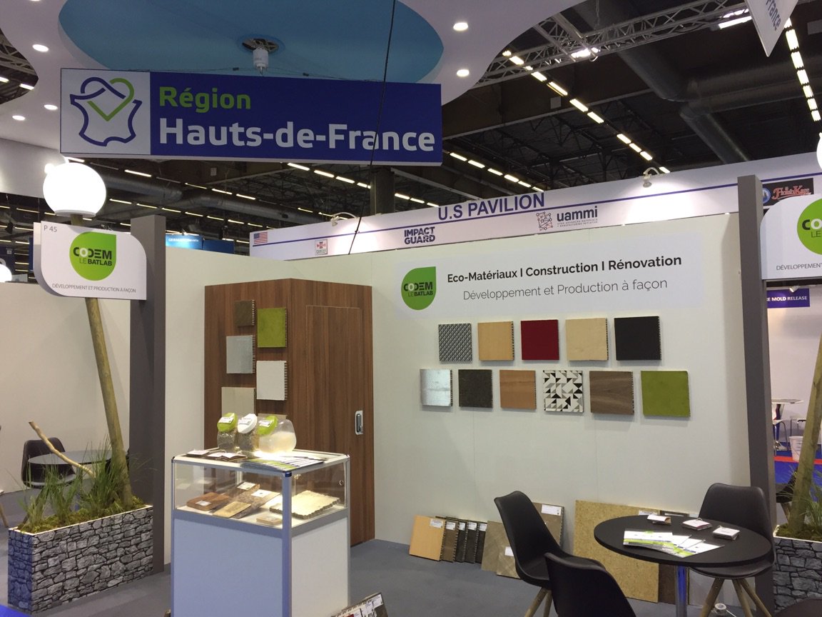 ElmutCall's tweet photo. @CoDEM_LeBATLAB sur le #jec #composites 2017 présente ses panneaux #biosourcés  innovants
@hautsdefrance #Construction #rénovation https://t.co/AvpaWAN32f