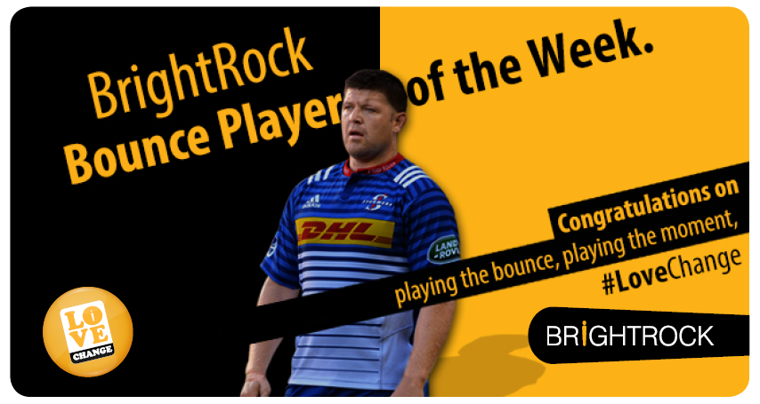Well done to our Bounce Player of the Week <a href="/Jcjvrensburg/">J Janse van Rensburg</a> for his outstanding performance during this weekend’s <a href="/Stormers/">stormers</a> game! #LoveChange
