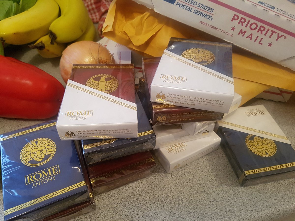 Oooh yeah - come home to find the Rome decks from <a href="/MidnightCard/">MidnightCardCompany</a>  have arrived
