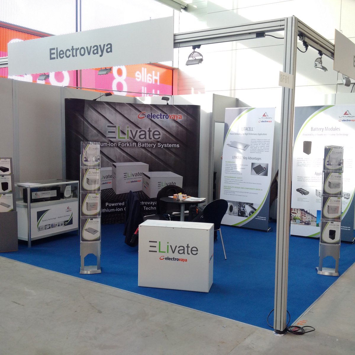 Electrovaya's tweet photo. Ready to display our #Elivate #lithium #battery for #forklits at #Logimat. https://t.co/hBIaZnoO6g
